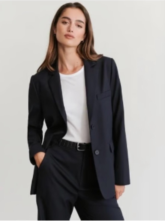 Jenni Kayne Jackets & Blazers - Jenni Kayne Brentwood Wool Blend Blazer Dark Navy Size 10